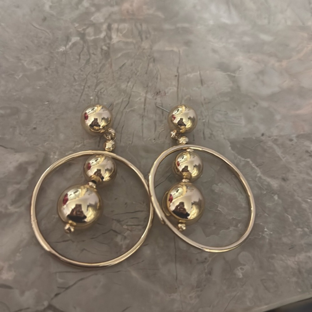 Gold hoop earrings